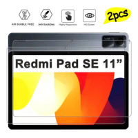 2 Pieces HD Scratch Proof Tempered Glass Screen Protector For Xiaomi Redmi Pad SE 11-inch 2023 Tablet Protective Film