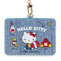 大賀屋 Hello Kitty 可伸縮 票卡套 證件套 附 吊繩 卡夾 KT 凱蒂貓 三麗鷗 日貨 J00010381