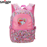 Australia Smiggle Original Children's Schoolbag Girls Backpack Beautiful Pink Love Unicorn 16 Inches Cute Kids' Bags Lightweight