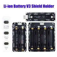 18650 Battery Holder Li-ion Battery V3 Shield Holder Micro USB Power Bank Battery Charging Module for Raspberry Pi
