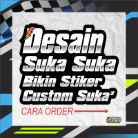 Custom Sticker Motor - Bikin stiker custom suka suka murah cutting printing
