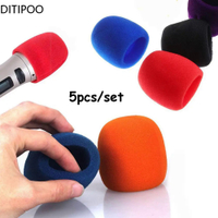 5pcs Multicolored Wireless Handheld Stage Microphone Windscreen Foam Mic Cover Karaoke DJ Microfone Sponge Filter Wind Shield