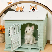 Kennel Dog House Dog House Cage with Roof Four Seasons Universal Outdoor Indoor Waterproof Teddy Pet Room Dog Supplies