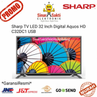 Sharp TV LED 32 Inch Digital Aquos HD C32DC1 USB Garansi Resmi Murah