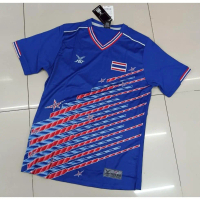 Authentic Retro Football Shirt, Thailand National Team, Meteor Pattern, Classic Design, Collectible,