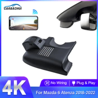 For Mazda 6 ATENZA 2018-2022 Left-Hand Drive Front and Rear 4K Dash Cam for Car Camera Recorder Dashcam WIFI Car Dvr Recording