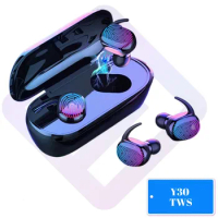 NEW Y30 TWS Wireless Earphones Blutooth Headphones HiFi Sound Stereo Sport Bluetooth Earbuds With Mic Headset For iPhone Android