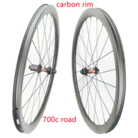 700C Road Bike Rims Tubeless Road Bicycle Rim 25mm Wide Carbon Rim 30/35/45/50/60mm depth Road Bike Carbon Rims
