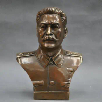 Details about Exquisite Chinese 6'' Russian Leader Joseph Stalin Bust Bronze Statue wedding copper Decoration real Brass
