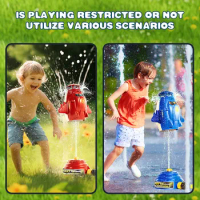 Launch Rockets Sprinkler Toy Water Spray Toy Fun Water Pressure Lifting Rockets Sprinkler Toy for Baby Playing Water Outdoor