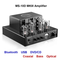 Nobsound MS-10D MKII MS-10D MKIII Amplifier Vacuum Tube Amplifier Support Bluetooth USB optical Coaxial Bass DVD CD input
