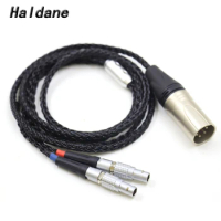 Haldane Bright-Black 16 cores Headphone Upgrade Cable For Focal Utopia Fidelity Circumaural Earphone