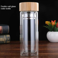 BORREY Botol Minum Kaca Tea Infuser Glass Bottle 330 ml Minuman Water