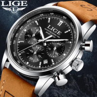 LIGE Business Watch Men Top Brand Luxury Fashion Men Watch Military Sport Quartz Chronograph Clock Male Date Waterproof Watches