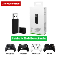 For Xbox One USB Receiver Wireless Adapter 2nd Generation for Xbox ONE S/X Xbox Elite PC Windows Game Controller Laptops