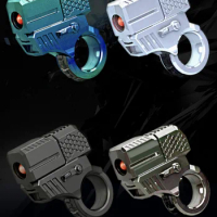 Mini Toy Gun Shell Ejected Metal Can Launch Finger Ring Pistol EDC Fidget Spinner Decompression Stress Relief Toy Guns