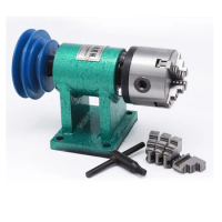 Self-made lathe 125 chuck spindle + three-jaw/four-jaw chuck, woodworking lathe, DIY metal assembly, bead machine assembly