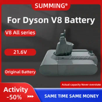 Dyson V8 21.6V 12800mAh Replacement Battery for Dyson V8 SV10 Absolute Cord-Free Vacuum Handheld Vacuum Cleaner Dyson V8 Battery