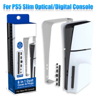 8IN1 Dust Plug For PS5 Slim Game Console Dust Proof Filter Cover for Sony Playstation 5 Slim Disc&amp;Digital Edition Dust Proof Kit