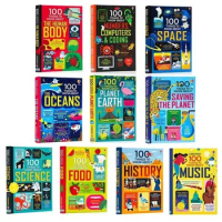 10 Books Usborne 100 Things to Know About Science Space History Food Human Body Kids Early Education Picture Book Hard Cover