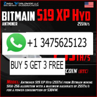 AN Bitmain S19 XP Hyd Bitcoin 255th/s Miner BTC ASIC Mining