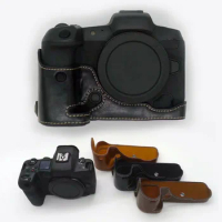 Leather Protect Camera Half case Bag Grip for Canon Eos R RP R5 R6