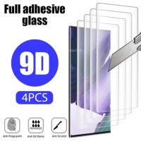 4PCS Curved Tempered Glass for Samsung S23 Ultra S22 S21 S20 S10 S9 S8 Plus Screen Protector for Samsung Note 20 Ultra 10 9