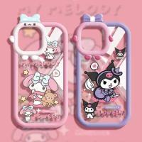 Sanrio Mymelody Kuromi Cartoon Cute Apple 13/14 Phone Case Iphone 11 Cartoon 12Promax Fall Protection Case 7/8 Plus Soft Case