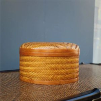 #N/A - 竹編手工普洱茶盒茶葉罐禮盒包裝收納籃七子餅茶葉收納茶具收納