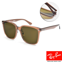 RayBan 雷朋 大方框太陽眼鏡 成毅同款/透棕 深棕鏡片#RB2206D 663673-57mm