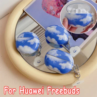 Blue Sky Clouds Case for Huawei Freebuds 4 Pro 2 Funda Protective Cover for FreeBuds 5i 4i Earphone Charging Box Free Bud 3 Girl