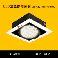 【光的魔法師】LED AR111緊急停電照明崁燈 2線/3線(12W 聚光型)