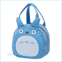 asdfkitty可愛家☆TOTORO龍貓造型藍色棉布手提袋/手提包-小巧可愛-大人小孩都好用-日本正版商品