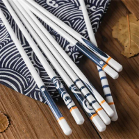 Chinese Chopsticks Anti-falling Simple Decor Kitchen Household For Food Cooking Household Accessories Ceramics Food Chopsticks