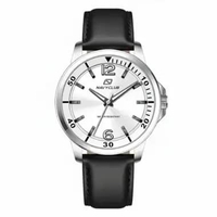 Navy Club Jam Tangan Pria Coast - Leather Strap White
