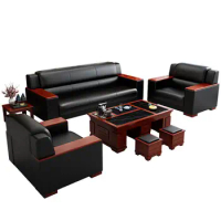 China Manufacturer Factory Price Reception Leather Lounge Chair And Set Furniture Office Sofa