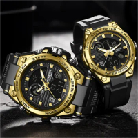 SANDA 739 6071 LED Digital Couple Watch Outdoor Waterproof Sports Men Women Popular Multi-functional Watches For G Style Shock