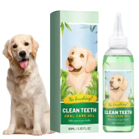 Fresh Dental Clean Teeth Gel For Dogs Brushing Free Clean Teeth Oral Care Gel 60ml Clean Teeth Oral Gel Plaque Remover Gel Pet