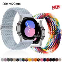 20mm/22mm Nylon For Samsung Galaxy Watch 6/5/4 40 44 6/4Classic 42 gear s3/active2 Braided loop bracelet For Huawei GT 2e Strap
