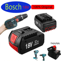 Suitable for .Bosch 18V battery, 6.0-12.0Ah Bosch tool battery, compatible with Bosch 18V series battery GBH180, GSB180, GSR180