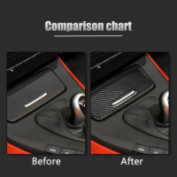 Car Accessories Carbon Fiber Texture Interior Console Gear Panel Cover Trim Sticker For BMW 3 Series E90 E92 2005-12