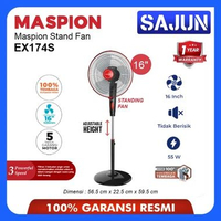 Maspion stand fan 16inch EX 174S / kipas Angin berdiri maspion 16" EX174S / 174 S 16 inch