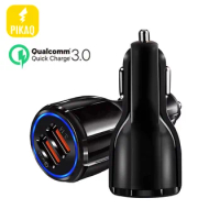 LED Display Fast Charging Adapter QC3.0 For iPhone 13 12 11 Pro Max Xs X Xr 8 7 SE Samsung Galaxy Note 3.1A Dual USB Car Charger