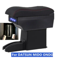 For DATSUN MIDO ONDO Armrest Box For Datsun on-DO Datsun mi-DO Car Armrest Central storage Box Retrofit with USB Car Accessories