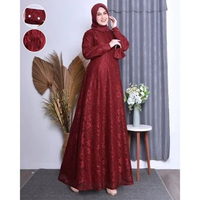 LC - Gamis Burkat Premium Free Masker dan Busui-Baju Seragam Kondangan-Jumbo Dres Pesta Wanita Gamis