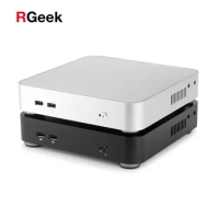 Rgeek Custom mini pc high performance Core I3 i5 i7 mini itx Full aluminum body case mini pc windows 10 fanless Computer