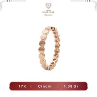 Cincin Emas Fashion Rosegold 17K/750 Terbaru Termurah Asli