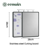 Ecowin เขียงสเตนเลส 316 และต้านเชื้อแบคทีเรีย ของใช้ในครัวเรือน สองด้าน เขียงผัก  เขียงหนา