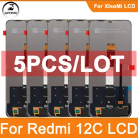 5Pcs/Lot Wholesale 6.71'' For Redmi 12C LCD Display Touch Screen Digitizer Assembly For Xiaomi Redmi 12C LCD Replacement Parts
