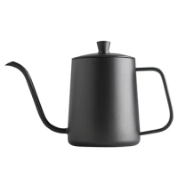 Stainless Steel Hand Punchtea Pot Home Office Long Mouth Hanging Ear Drip Coffee Pot With Lid Thickened Thin Mouth Pot Appliance